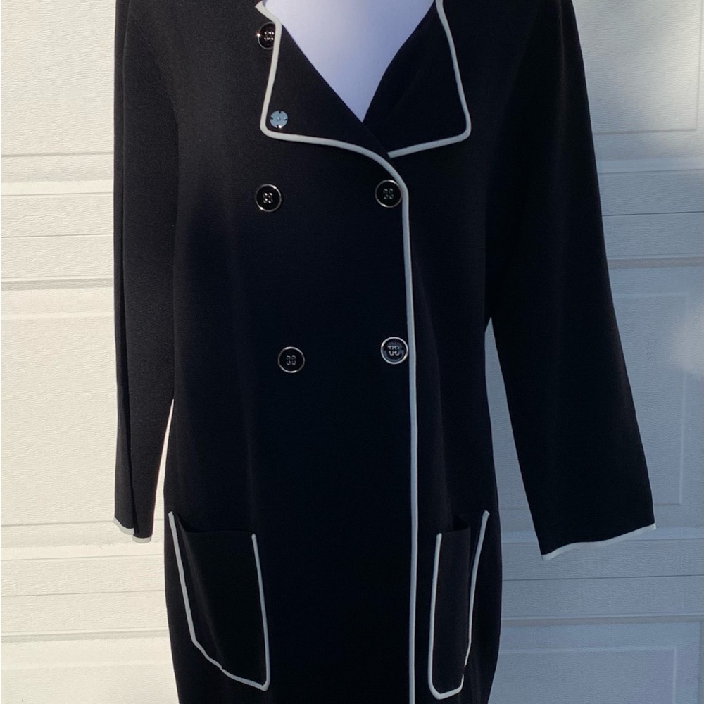 Tommy Hilfiger Navy Cardigan with Cream Piping
